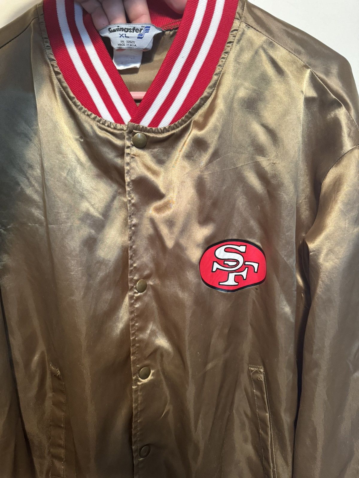 NFL Vintage 80’s Swingster 49ers Jacket Big Helmet Size US XL / EU 56 / 4 - 9 Thumbnail