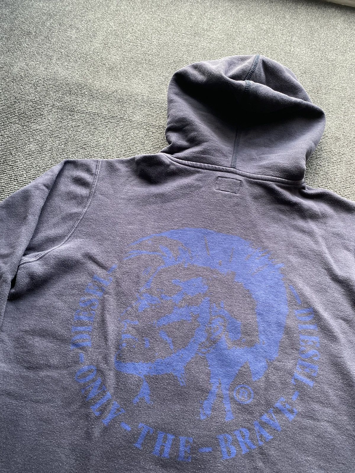 Diesel 🔥Opium Punk Diesel faded washed blue gothic hoodie head logo Size US S / EU 44-46 / 1 - 12 Thumbnail