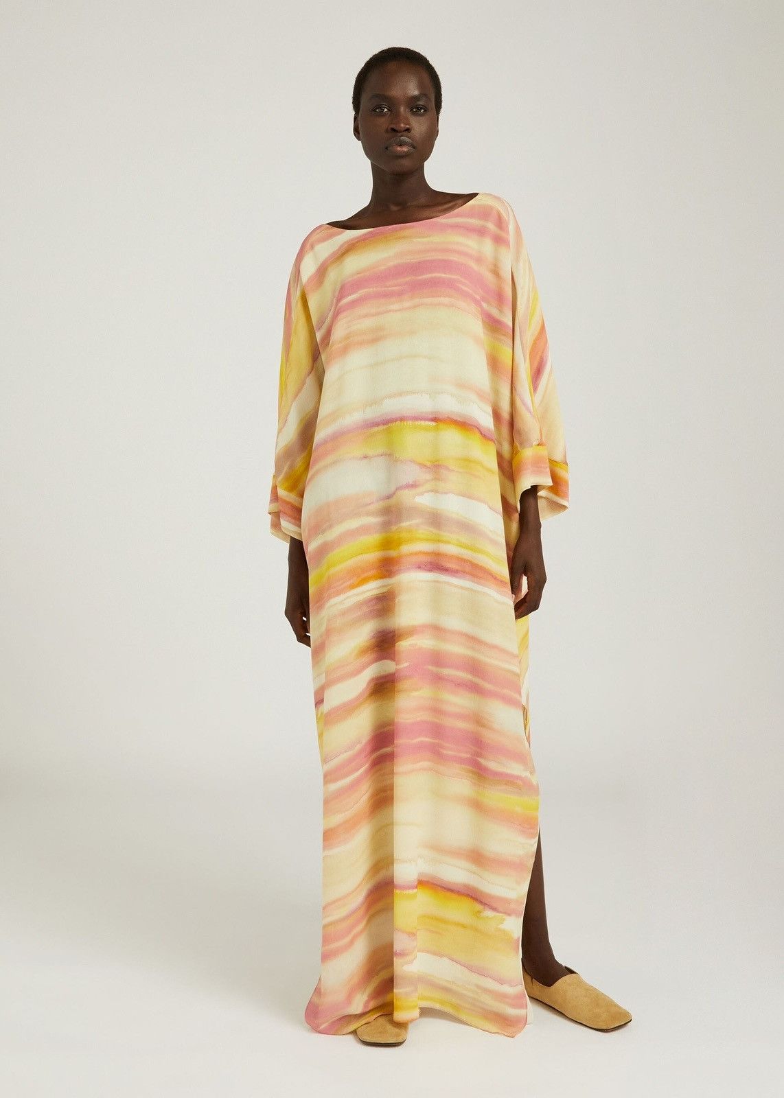 Loro Piana o1srvl11e0824 Cillia Summer Sunset Maxi Dress in Multicolor Size XL / US 12-14 / IT 48-50 - 6 Thumbnail