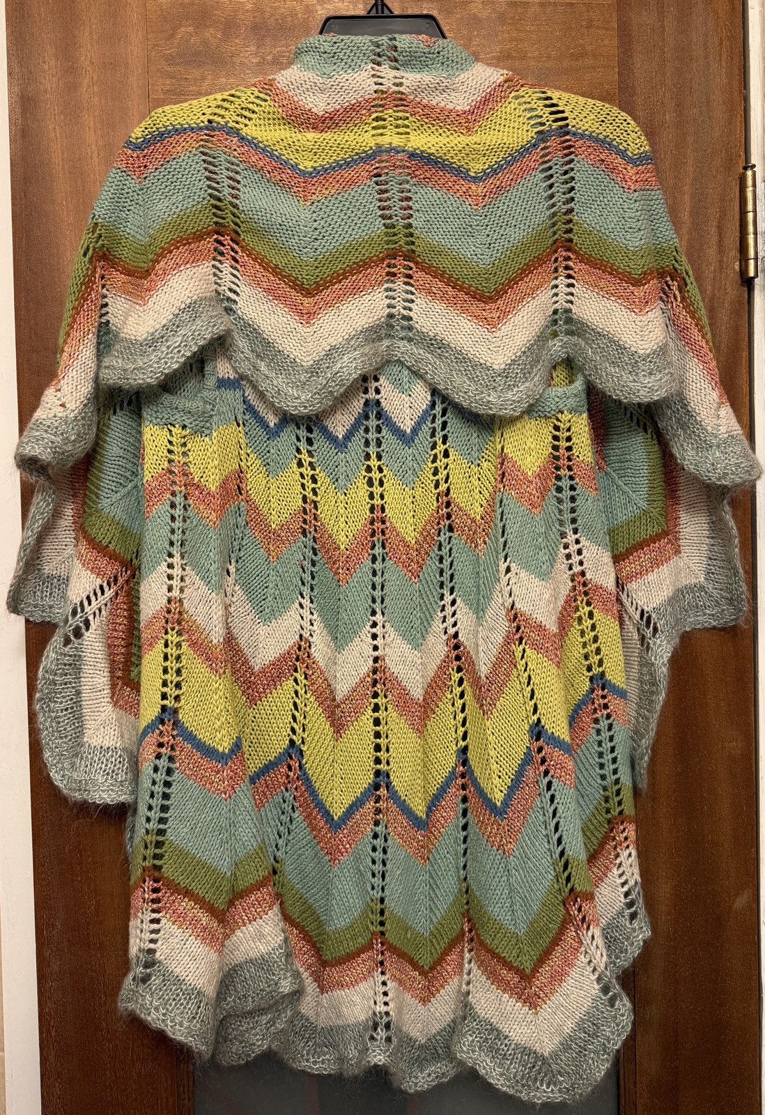 Anthropologie Anthropologie Rosie Neira Crochet Chevron Sweater Wool Size XS / US 0-2 / IT 36-38 - 5 Thumbnail