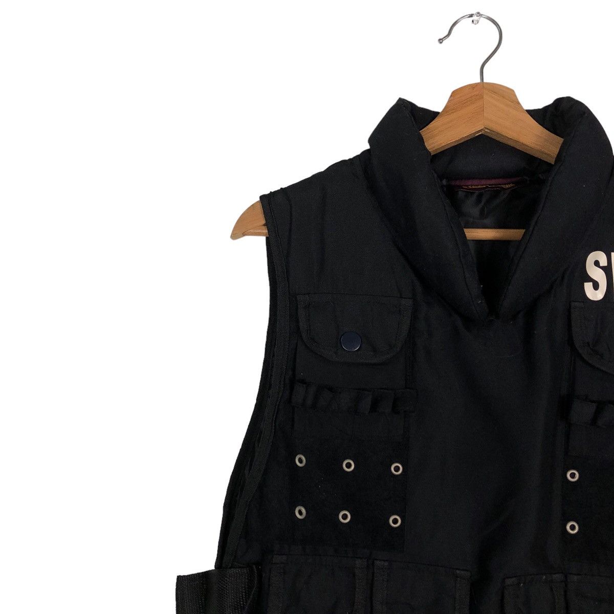 Japanese Brand 🔥Vintage Utility Bondage Cargo Pocket Vest Swat Big Logo Size US M / EU 48-50 / 2 - 7 Thumbnail