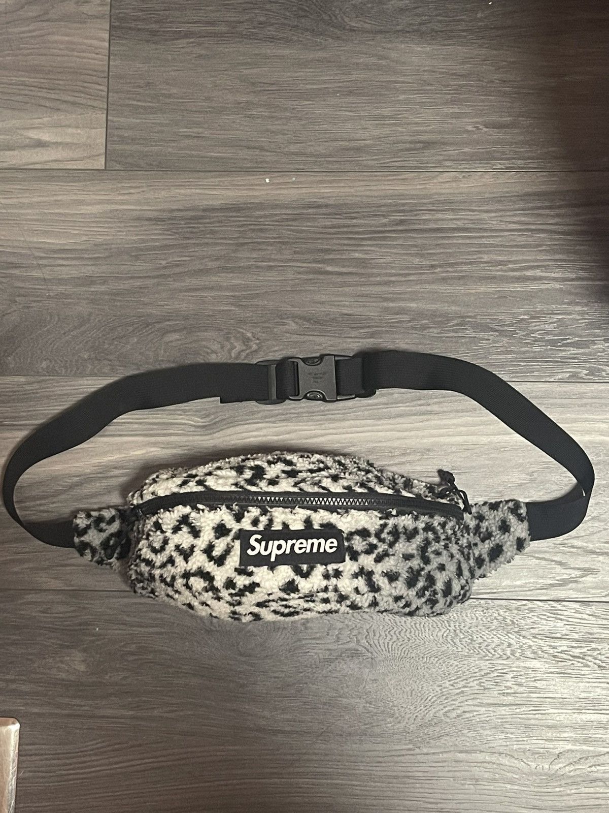 バッグ Supreme 2017AW Leopard Fleece Waist Bag Supreme Leopard Fleece Waist Bag White - FW17 - US