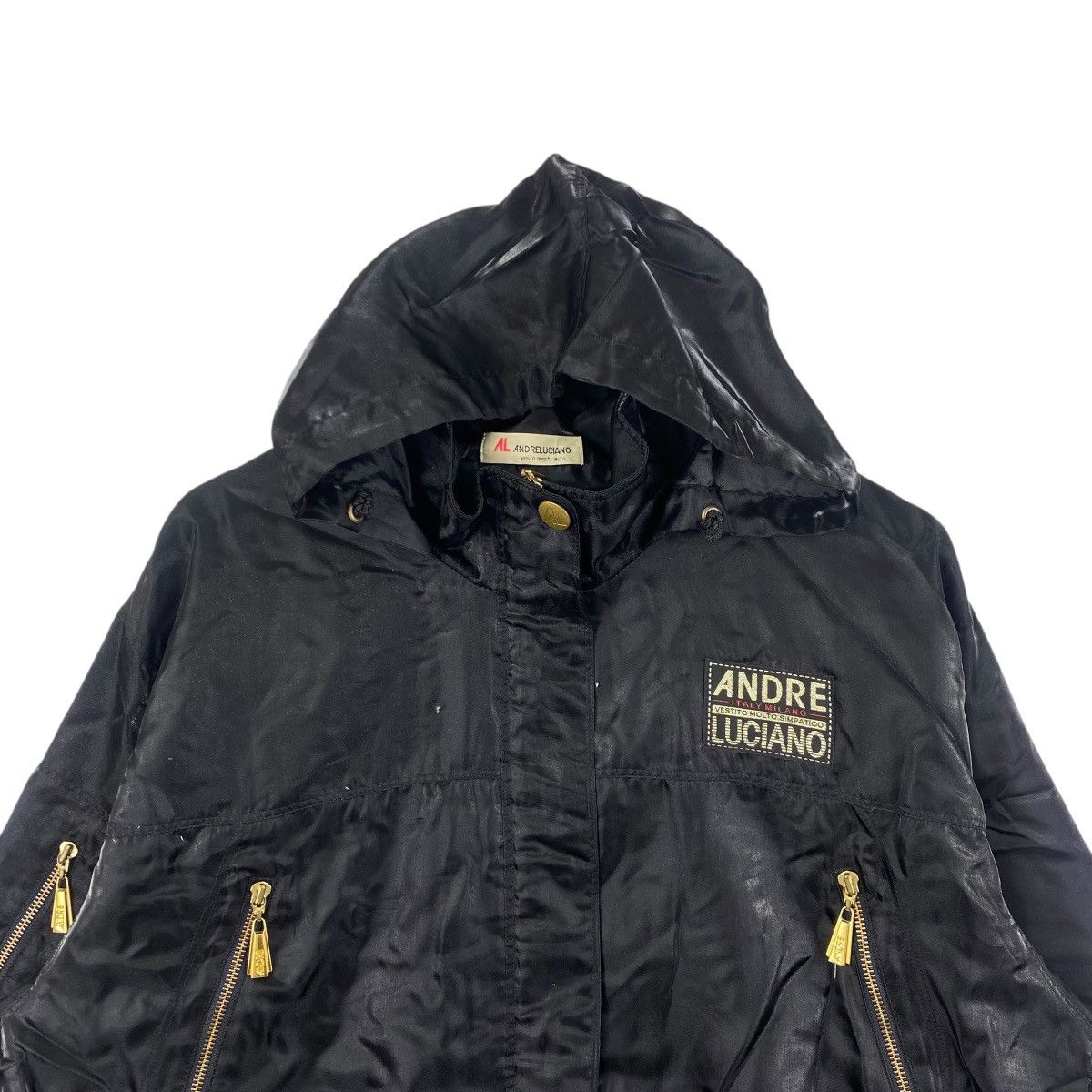 Andreluciano Vintage 90s ANDRE LUCIANO Jacket Parka Zipper Design Black Size US L / EU 52-54 / 3 - 2 Thumbnail