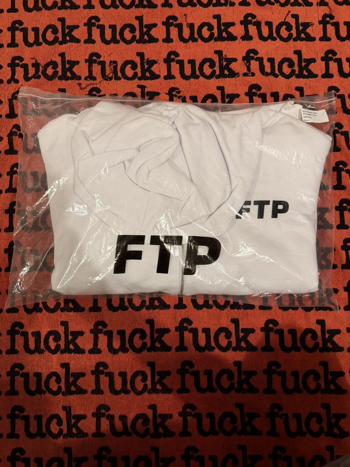 Fuck The Population White FTP Full Zip Up Hoodie Reversible Logo Size US XL / EU 56 / 4 - 6 Thumbnail