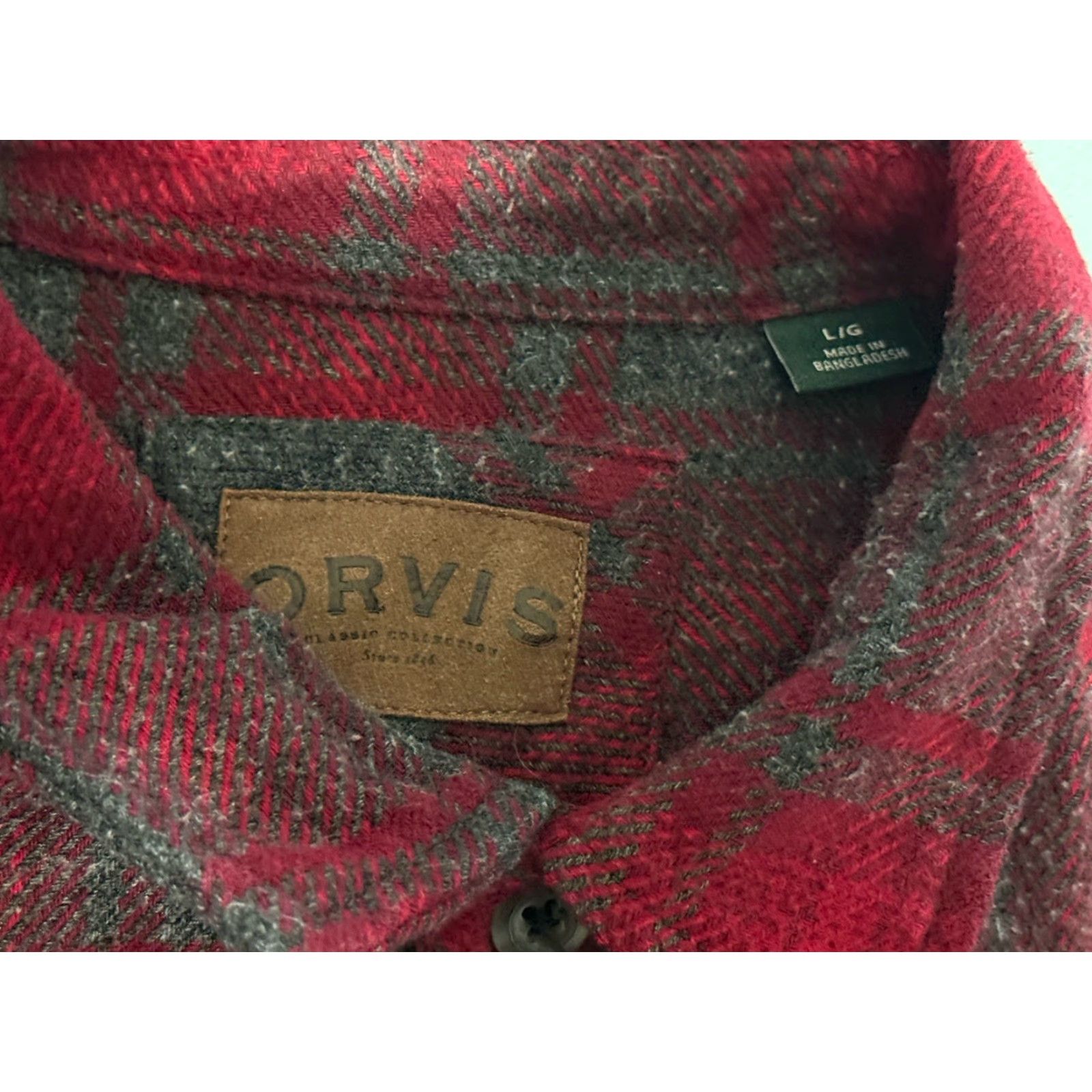 Orvis Orvis Heavyweight Flannel Shirt Jacket Mens L Red Plaid Outdoor Button-Up Size US L / EU 52-54 / 3 - 4 Thumbnail