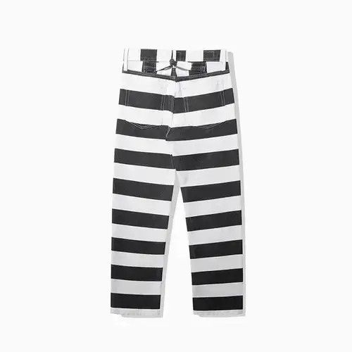 Designer × Japanese Brand Striped Thick Denim Pants Durable Size US 36 / EU 52 - 4 Thumbnail