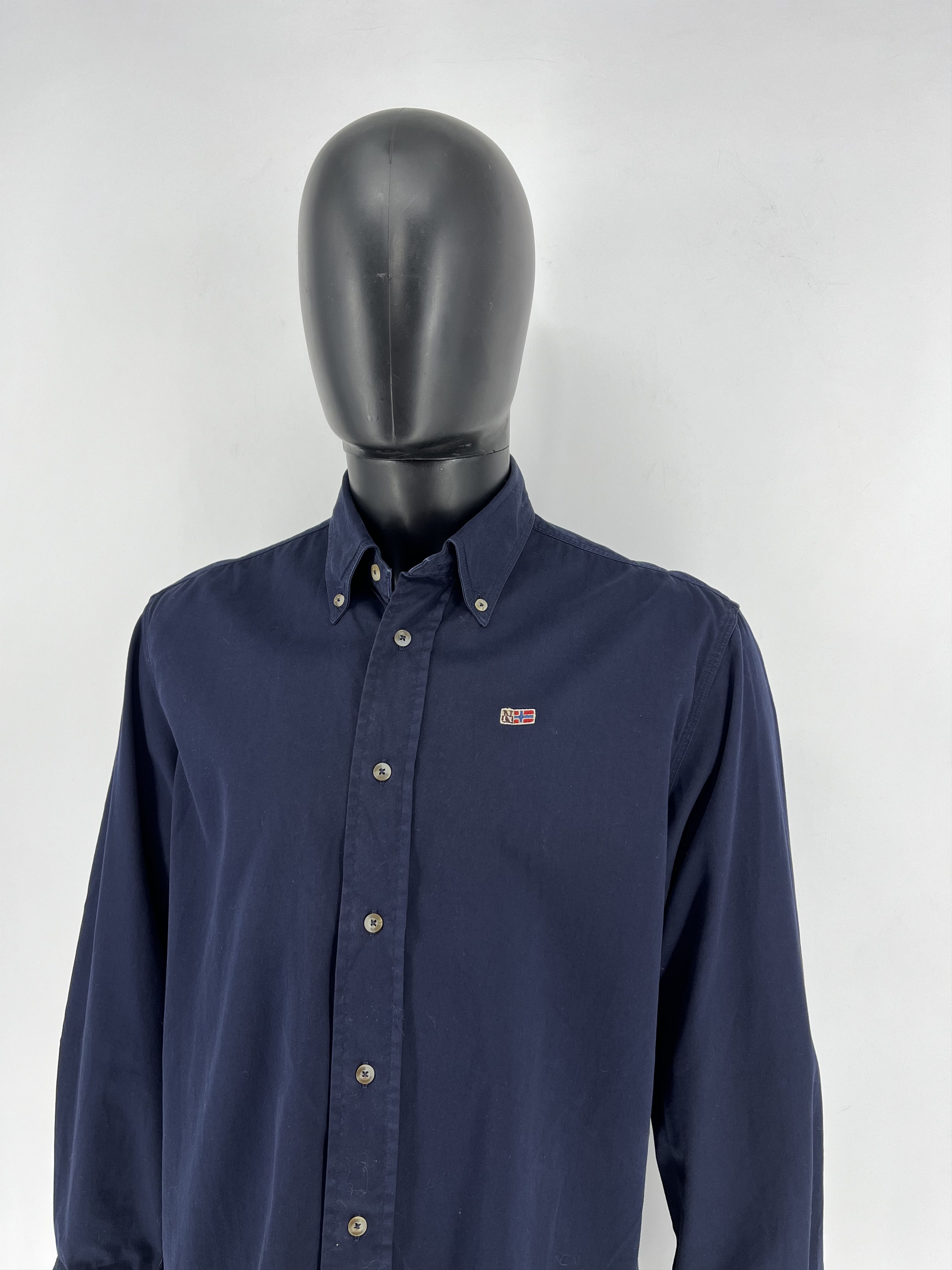 Napapijri × Vintage Vintage Y2K Napapijri Shirt Button Up Size US L / EU 52-54 / 3 - 7 Thumbnail