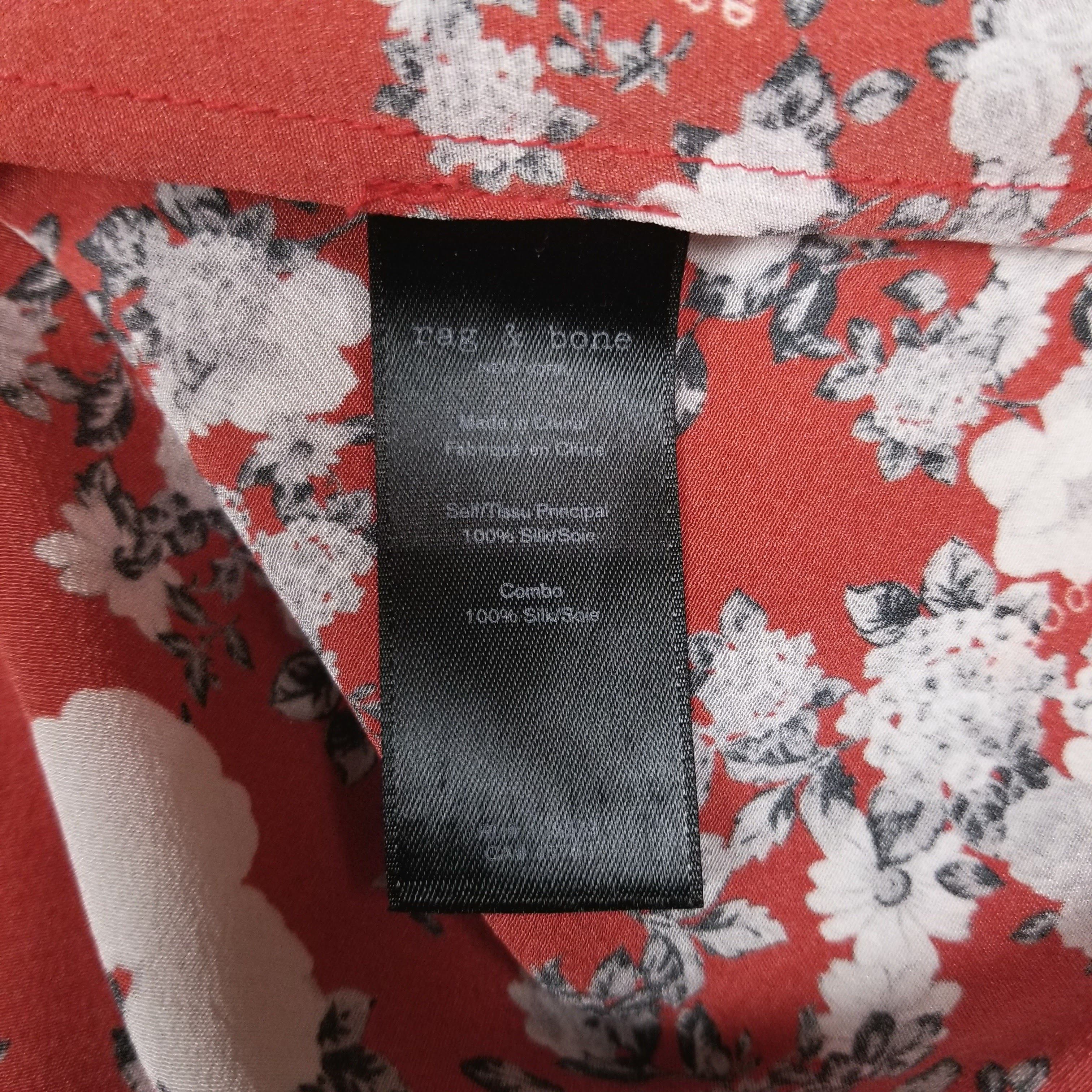 Rag & Bone Zac Asymmetrical Floral Print Silk Dress Size S / US 4 / IT 40 - 8 Thumbnail