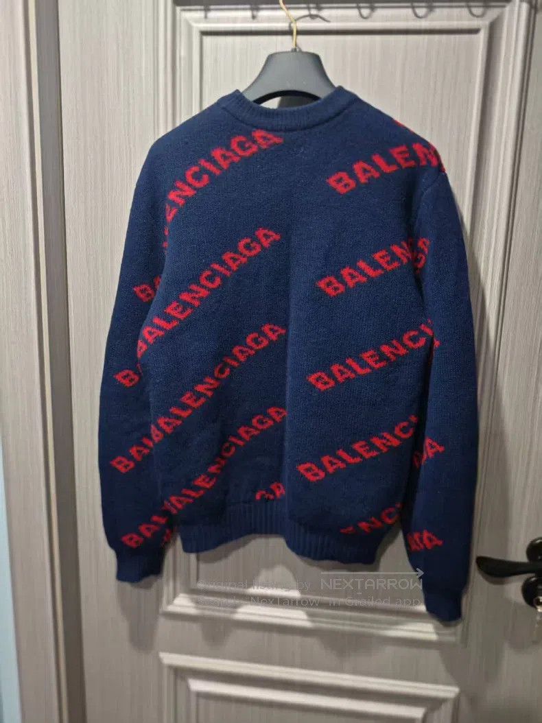 Balenciaga Balenciaga All-Over Logo Knit Sweater Size US XS / EU 42 / 0 - 2 Thumbnail