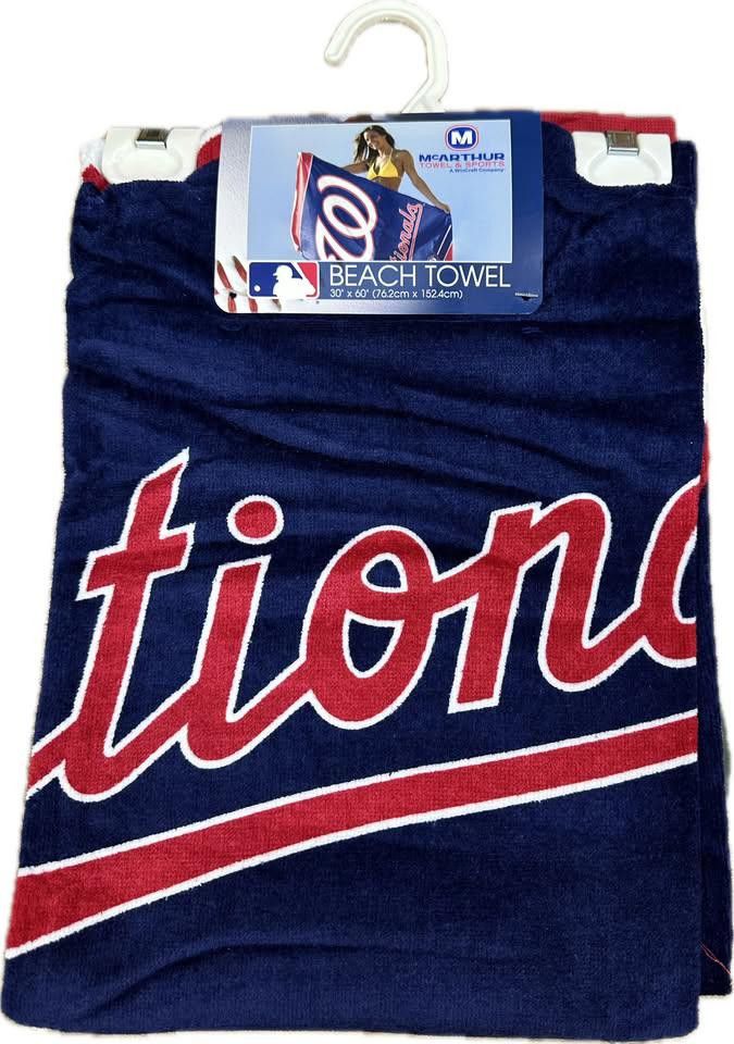 Designer Washington Nationals Beach Towel Size ONE SIZE - 1 Thumbnail