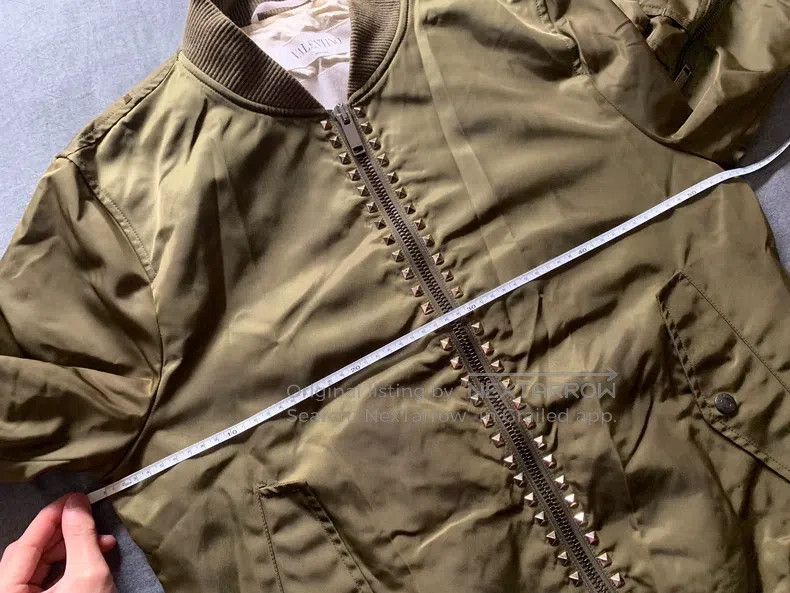 Valentino Valentino Willow Nail Air Force Bomber Jacket Size US M / EU 48-50 / 2 - 7 Thumbnail