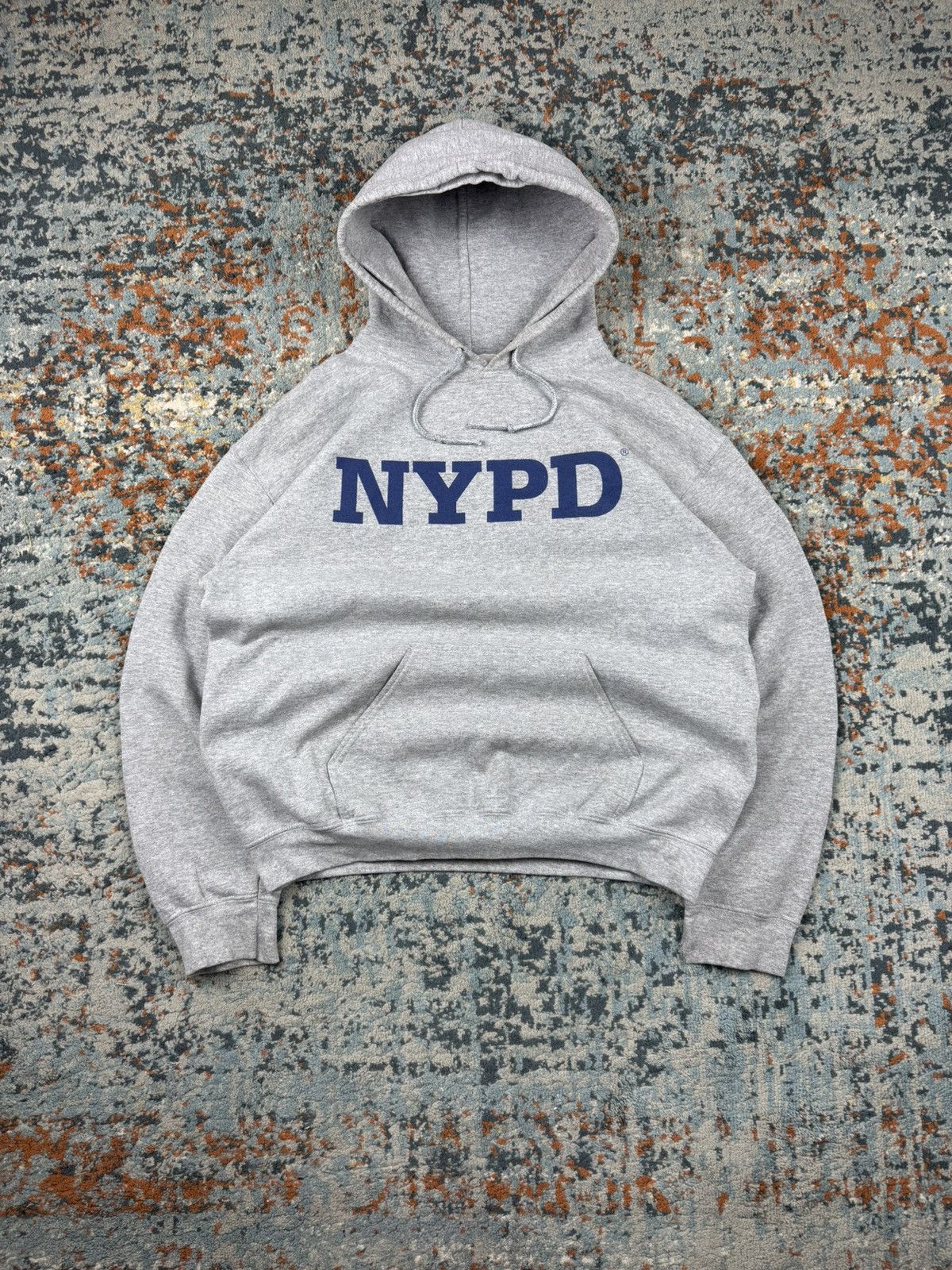 Vintage Vintage Y2K NYPD spellout baggy boxy hoodie heather grey Size US M / EU 48-50 / 2 - 1 Thumbnail