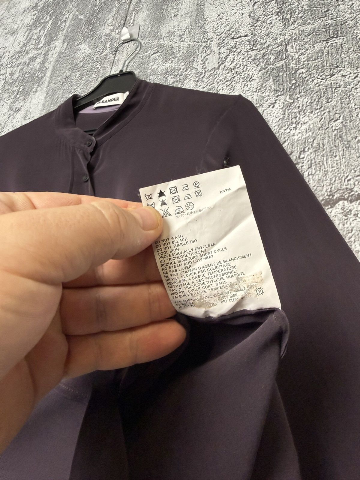 Jil Sander Jil Sander Silk Mandarin Collar Long Sleeve Button up Shirt Size XS / US 0-2 / IT 36-38 - 14 Thumbnail