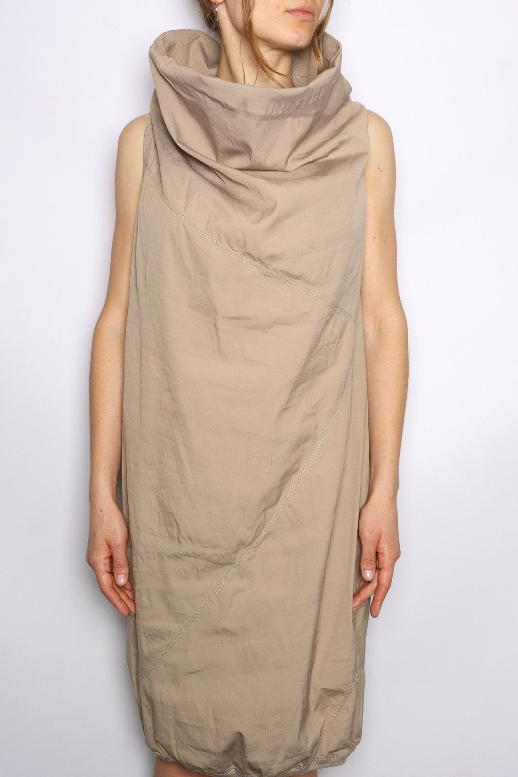 Brunello Cucinelli Brunello Cucinelli Cotton Polyamide Spandex Dress Long Beige Size S / US 4 / IT 40 - 2 Thumbnail