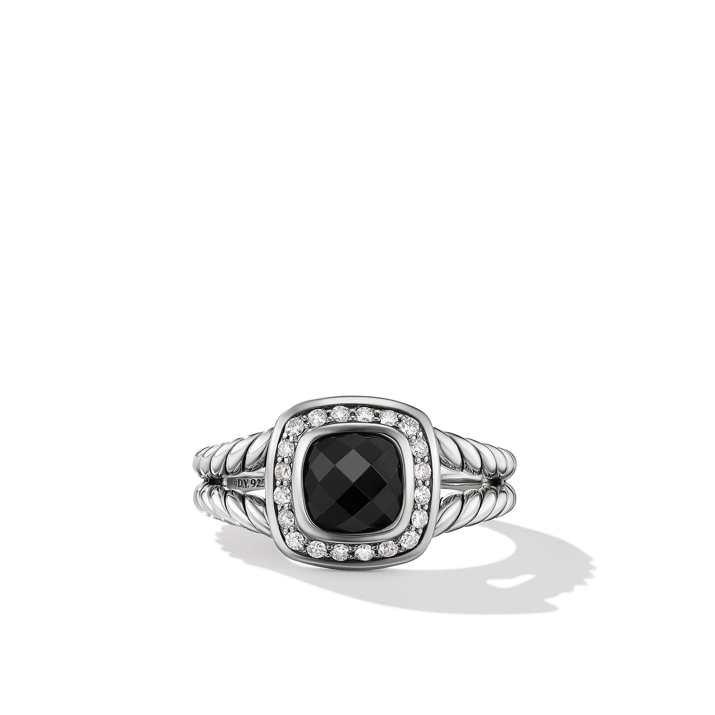 David Yurman o1w1db10525 R07443D Ring in Silver with Onyx and Diamond Size ONE SIZE - 3 Thumbnail