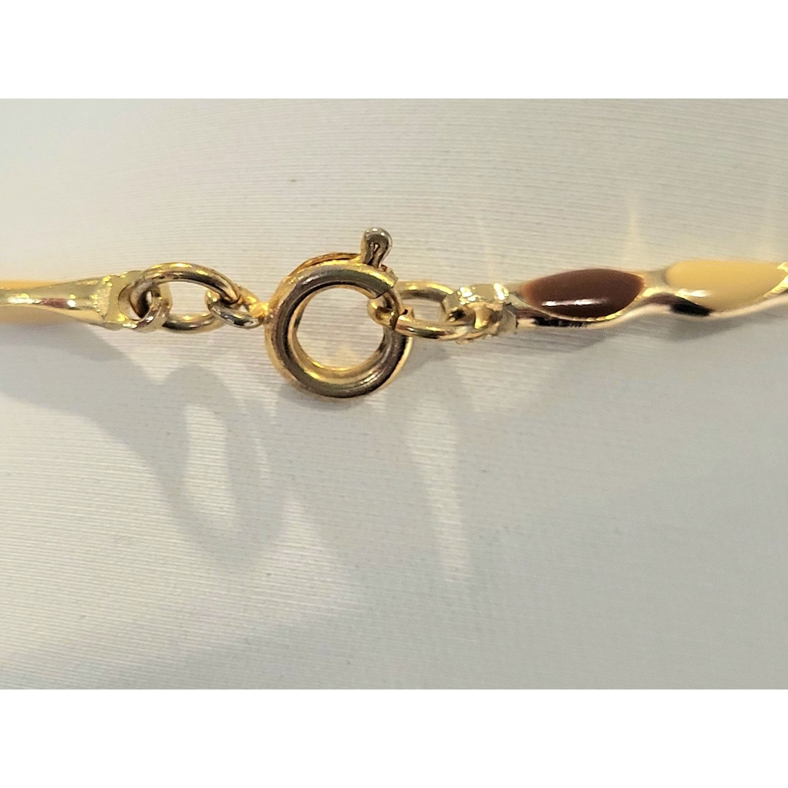 & Other Stories VTG Enamel Gold Bar Link Necklace Modern Chic Size ONE SIZE - 3 Thumbnail
