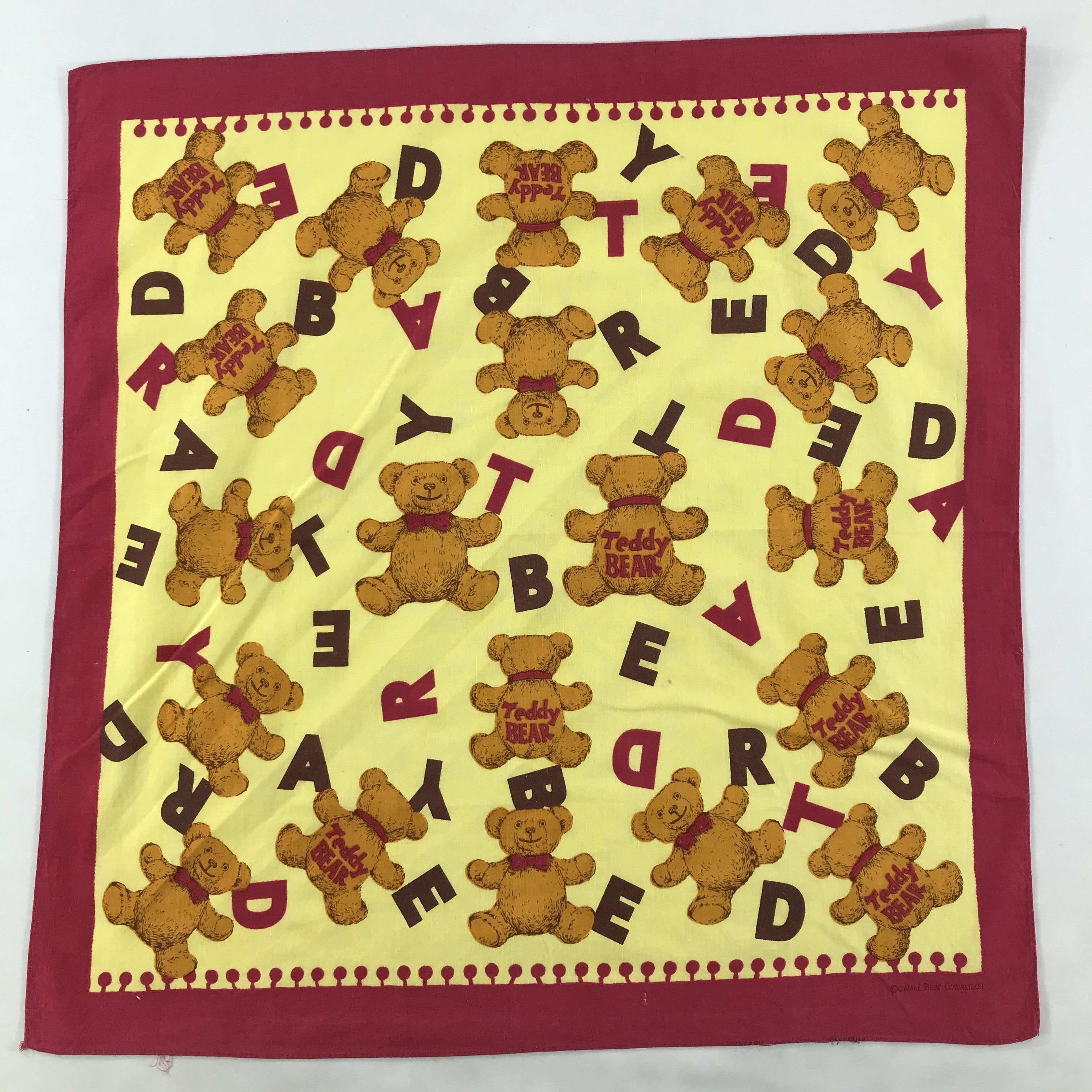 Japanese Brand × Vintage Bear Bandana / Handkerchief / Neckerchief -S1817 Size ONE SIZE - 1 Thumbnail