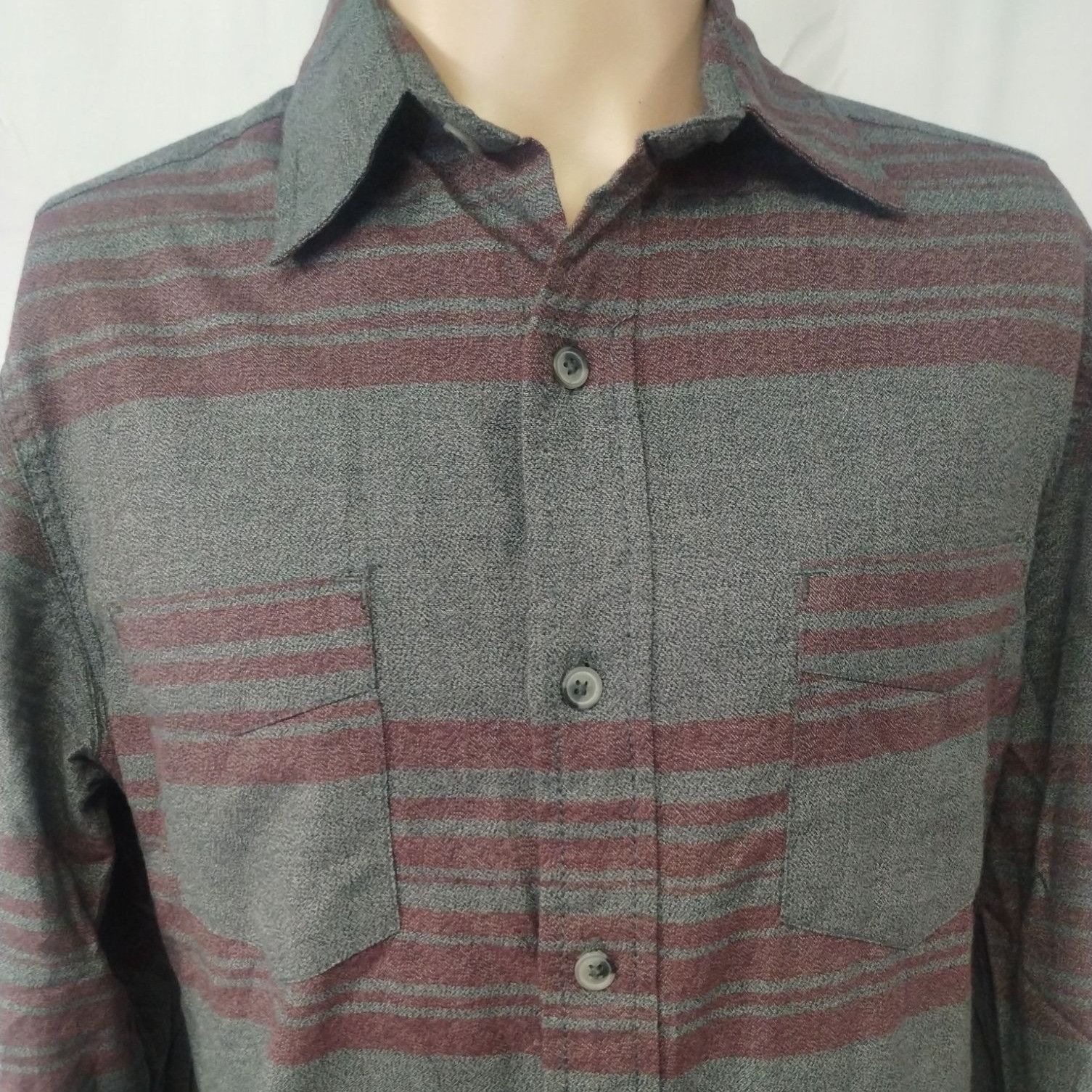 Free Planet Free Planet Men's Grey Small Shirt/Button Up SzS SKU3863 Size US S / EU 44-46 / 1 - 3 Thumbnail