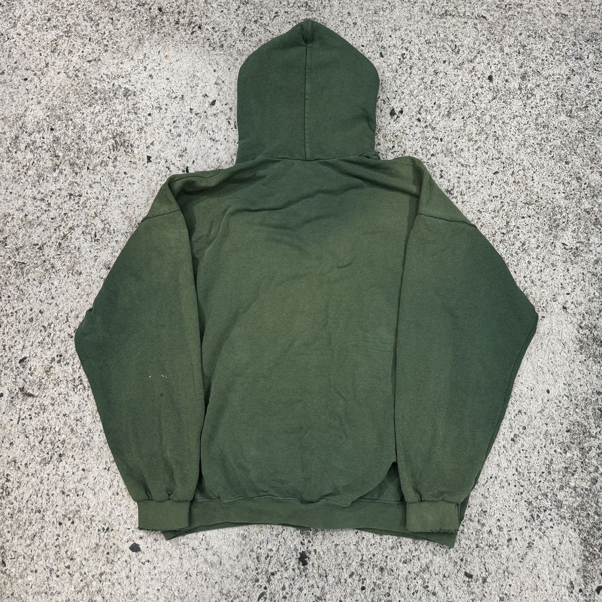 Vintage 90s Oversized Thrashed Faded Green Zip Up Hoodie ERD Grunge Size US XL / EU 56 / 4 - 11 Thumbnail