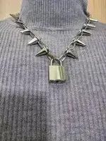 Jewelry Lock Punk Necklace Chain Choker Size ONE SIZE - 3 Thumbnail