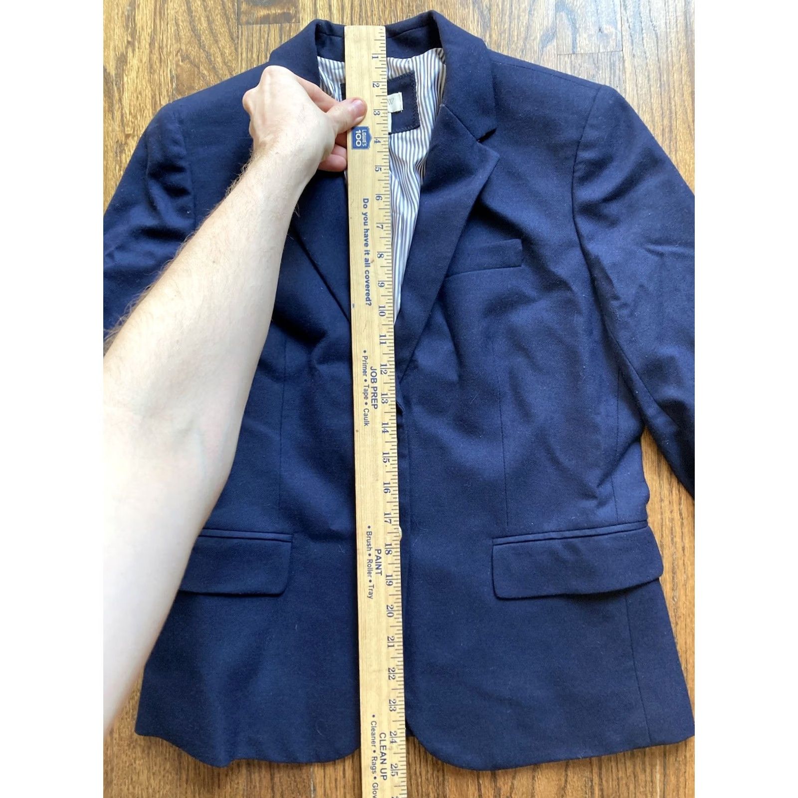 J.Crew J. Crew Blazer Women Size 4 Wool Blend Navy Blue Gold Button Jacket Size S / US 4 / IT 40 - 5 Thumbnail