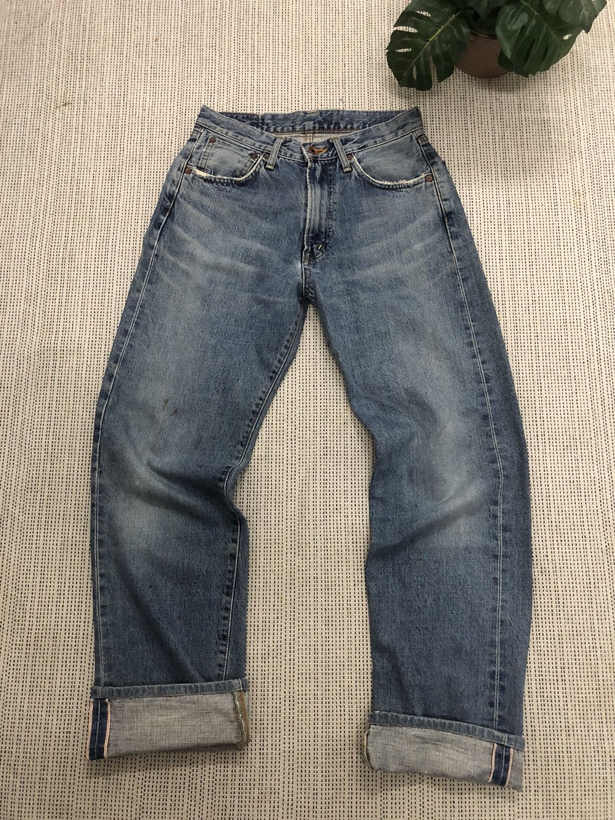 Edwin × Vintage Vintage Selvedge Redline Edwin 505 X w27 Size US 27 - 2 Thumbnail