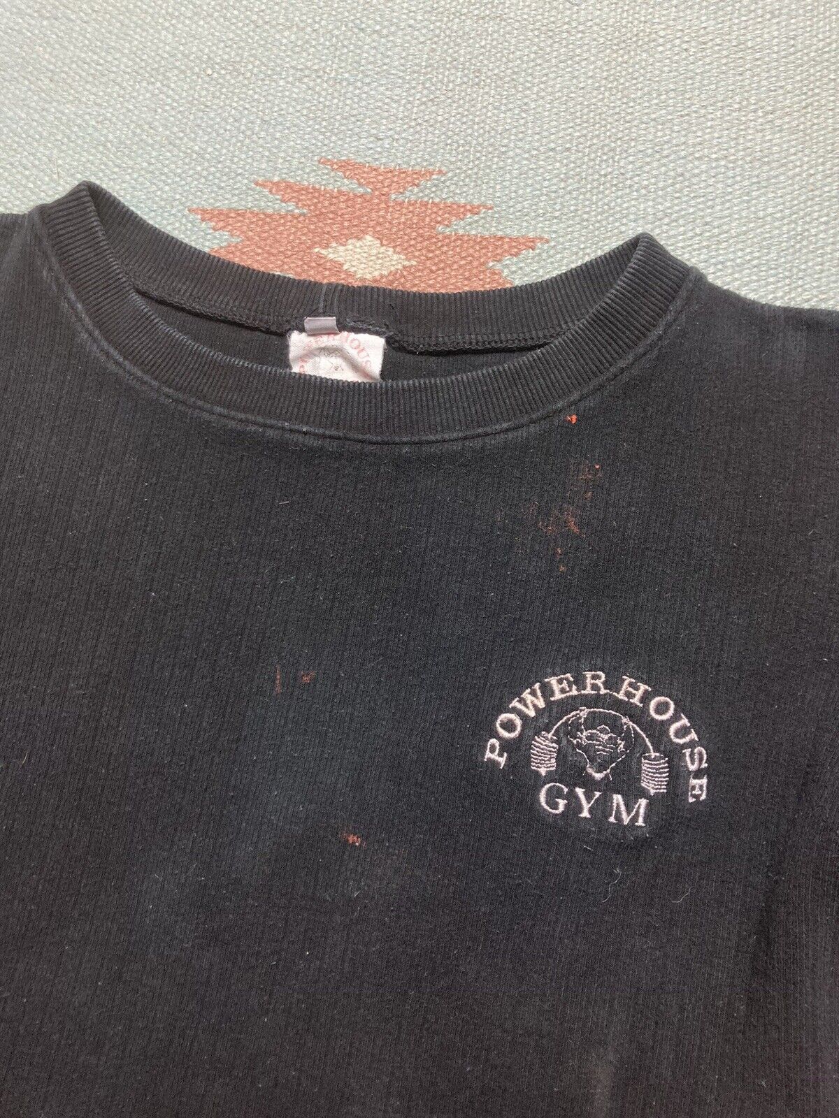Vintage 80s powerhouse gym t shirt ribbed bodybuilder women’s large Size L / US 10 / IT 46 - 3 Thumbnail