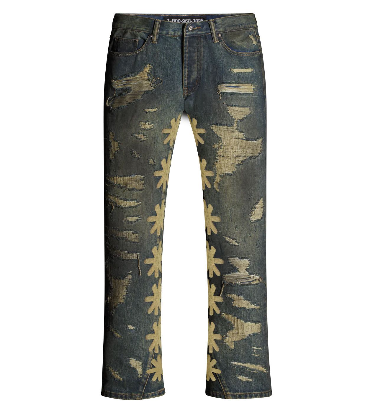 LOSTSHDWS Lost Shdws Dstroy Denim Pants Bone Size US 30 / EU 46 - 1 Thumbnail