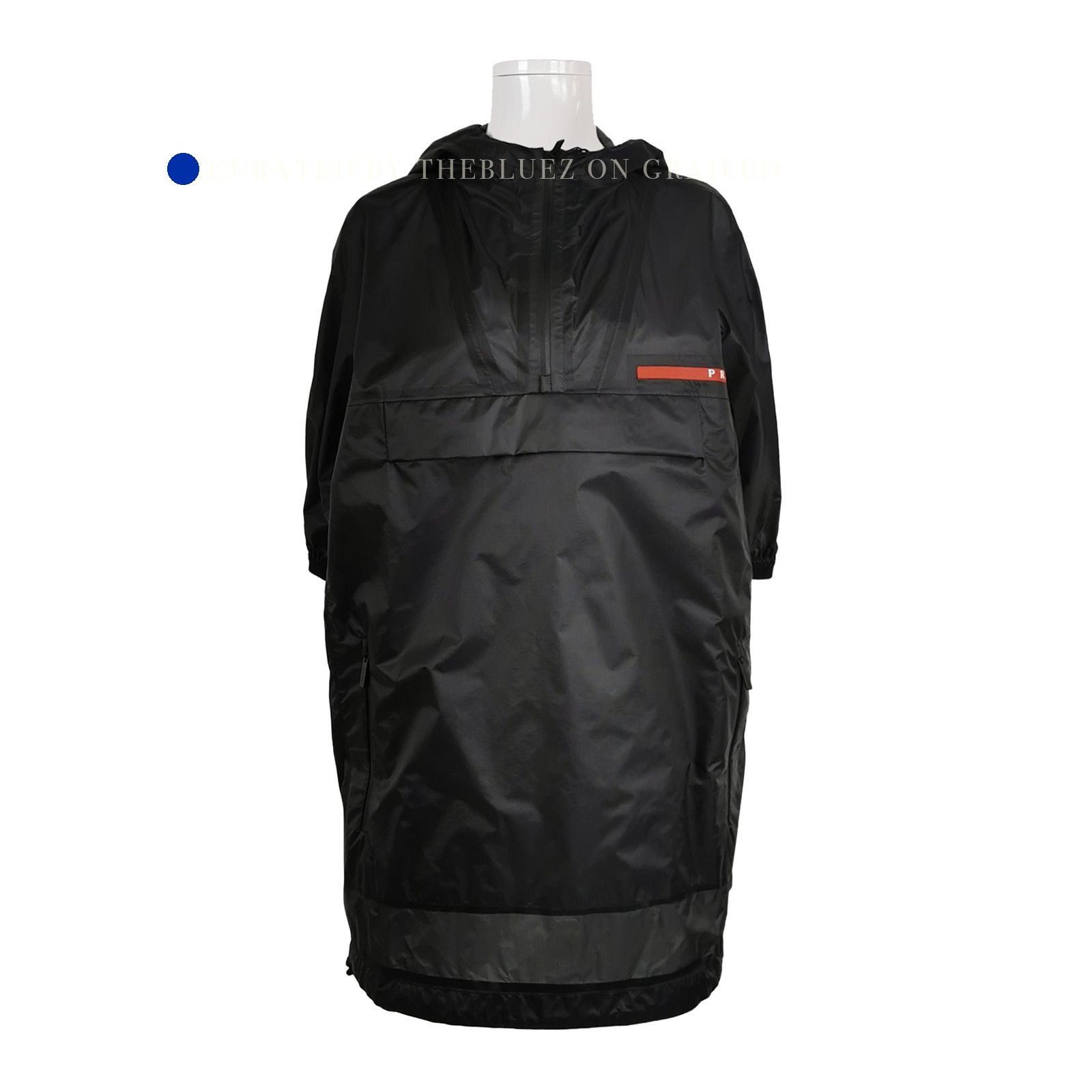 Prada Black Hooded Pullover with Logo Size US M / EU 48-50 / 2 - 1 Thumbnail