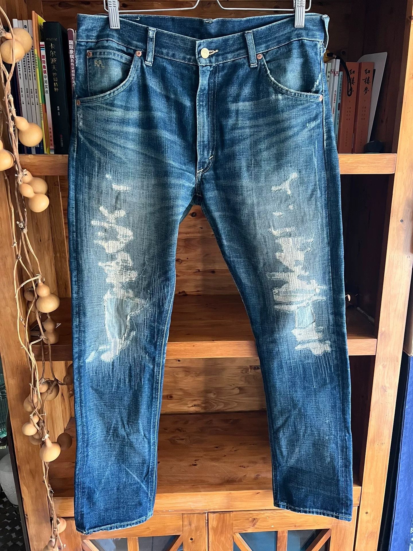 RRL Ralph Lauren RRL Double RL Distressed Washed Jeans Size US 28 / EU 44 - 2 Thumbnail