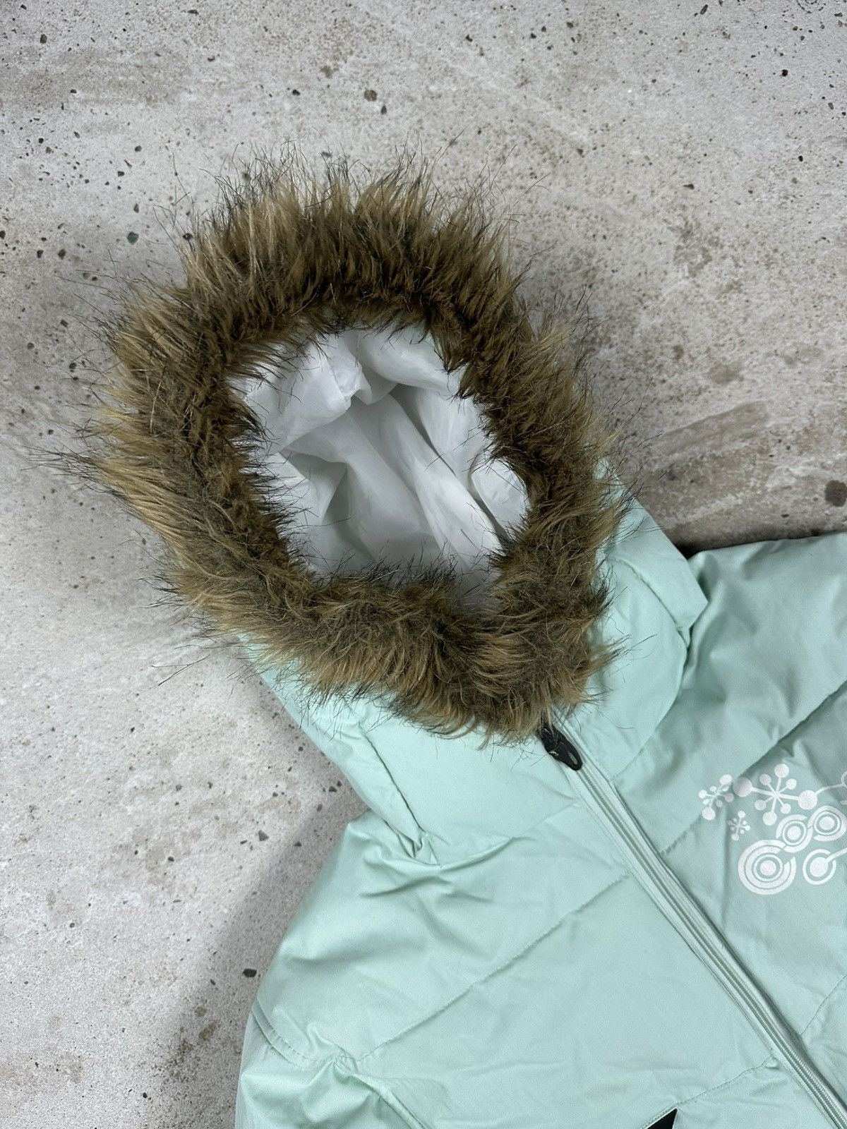 If Six Was Nine × Japanese Brand × Le Grande Bleu (L.G.B.) Vintage Y2K Faux Fur Bomber Mint Jacket Hooded Utility Size US S / EU 44-46 / 1 - 8 Thumbnail