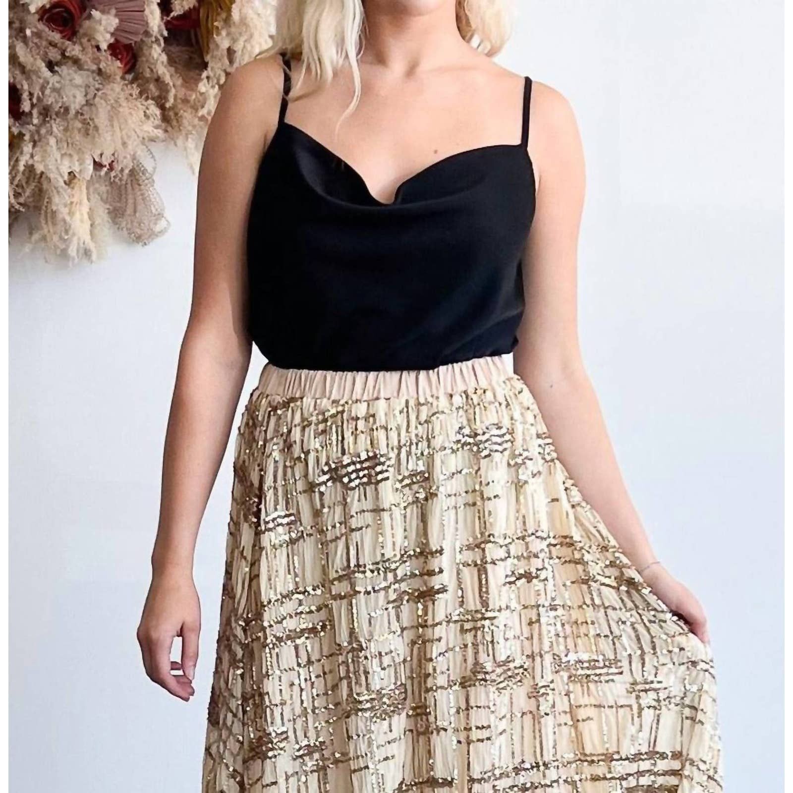 Designer GILLI Cowl Neck Bodysuit In Black Grailed