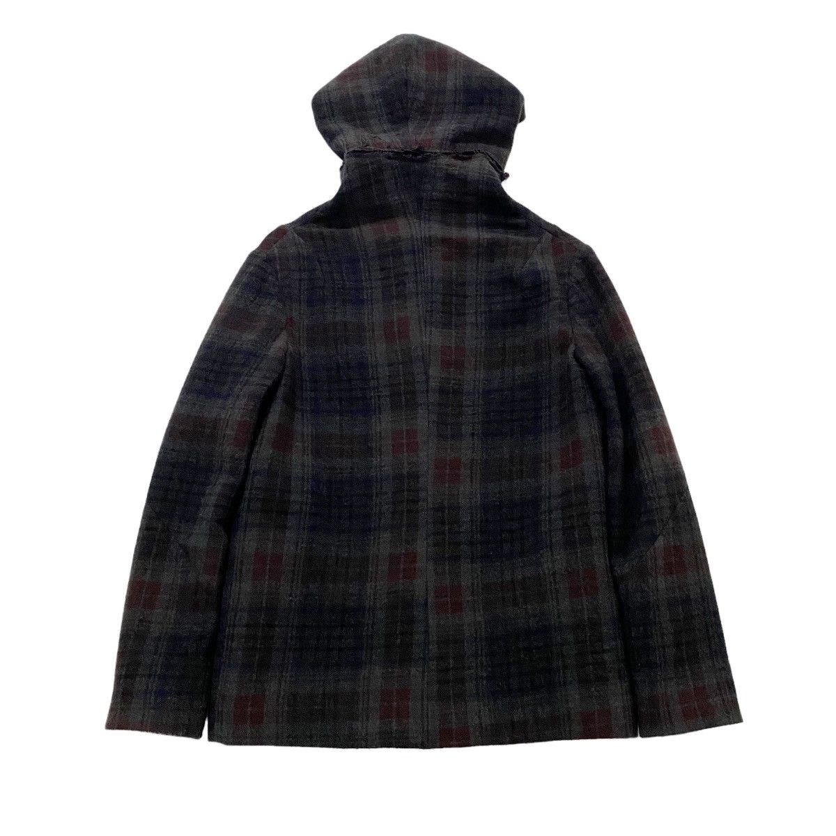 Lumen Et Umbra ✨Men's wool checked hoodie zipper jacket size 44 Size US M / EU 48-50 / 2 - 3 Thumbnail