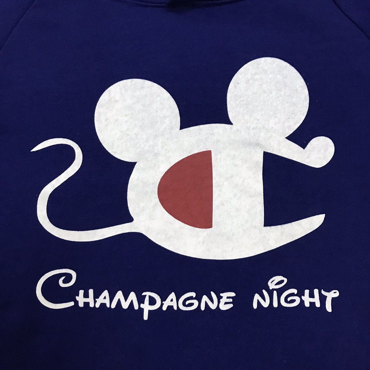 Japanese Brand CHAMPAGNE NIGHT PARODY MICKEY MOUSE CHAMPION SWEAT HOODIE Size US S / EU 44-46 / 1 - 9 Thumbnail