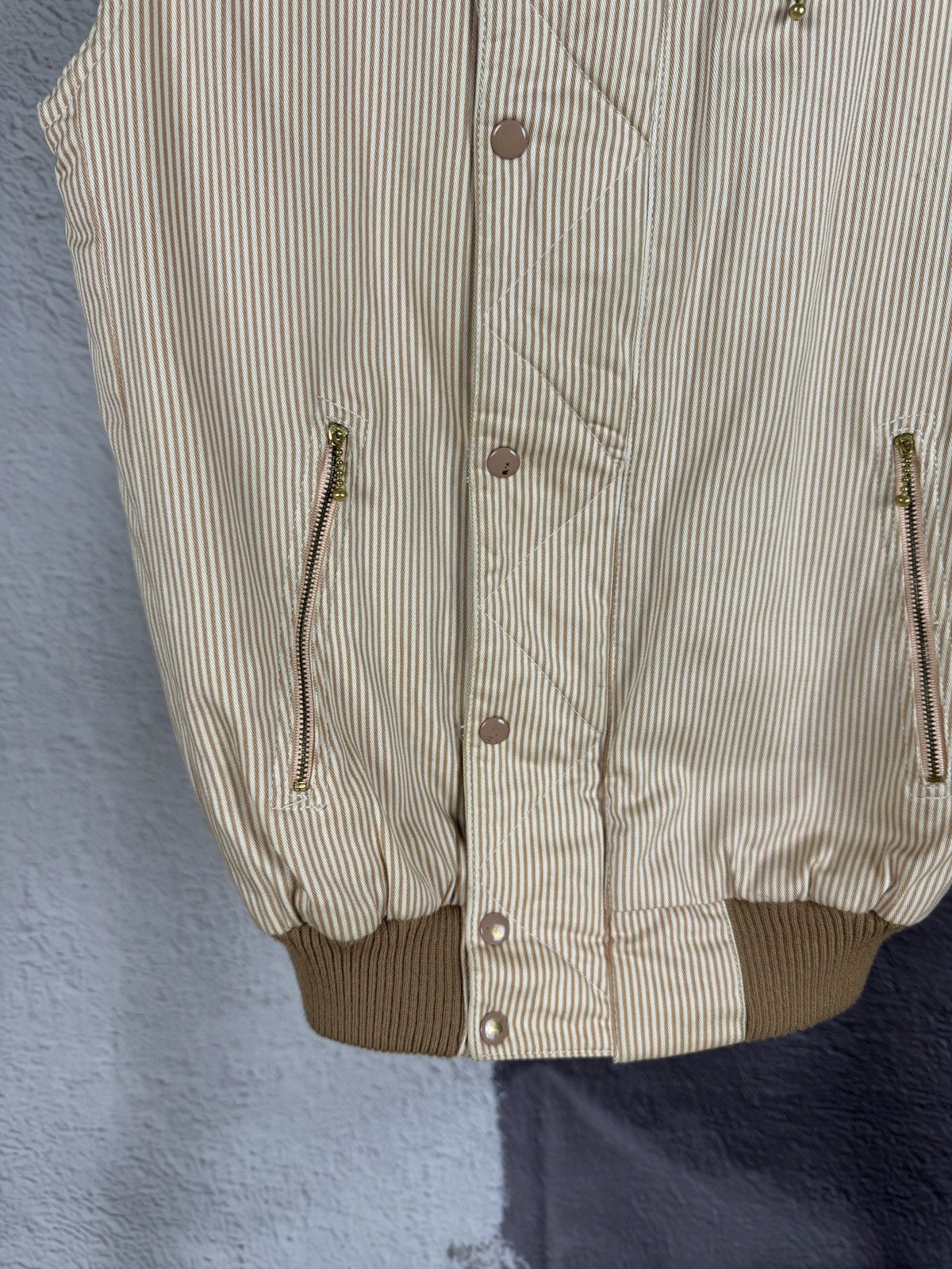 Global Work × Vintage Vintage Workwear striped 90s Globe Metal Works vest gilet Size US S / EU 44-46 / 1 - 6 Thumbnail