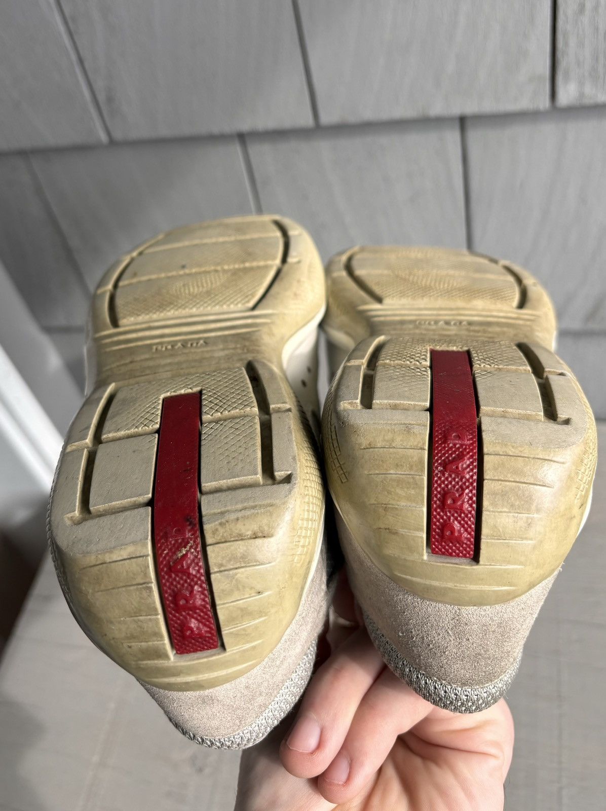 Prada × Vintage Vintage Prada Americas Cup Sneakers 3163 Linea Rossa Size US 6.5 / IT 36.5 - 13 Thumbnail