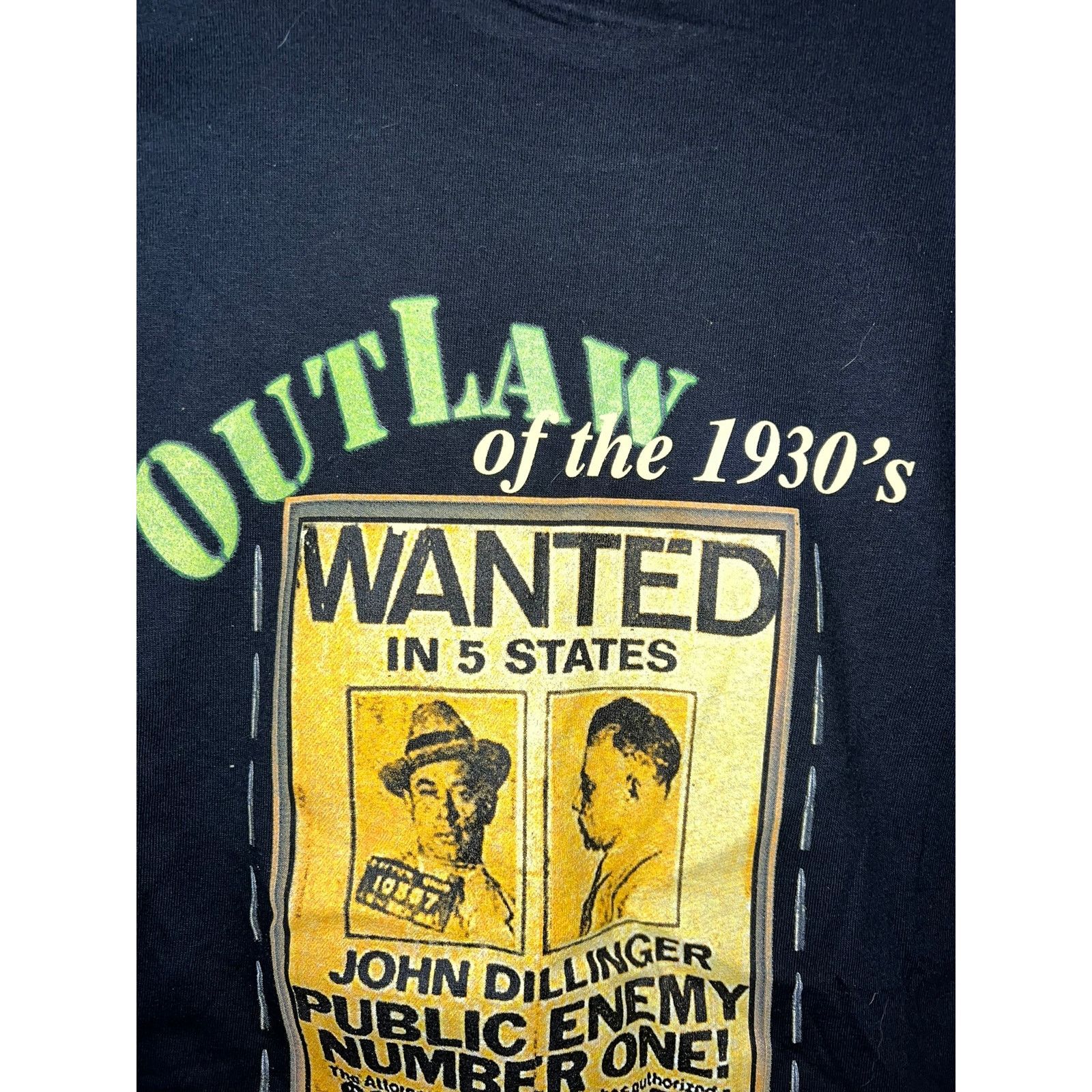 Gildan Public Enemy Number One Shirt 2009 John Dillinger Movie Tee Size US S / EU 44-46 / 1 - 5 Thumbnail