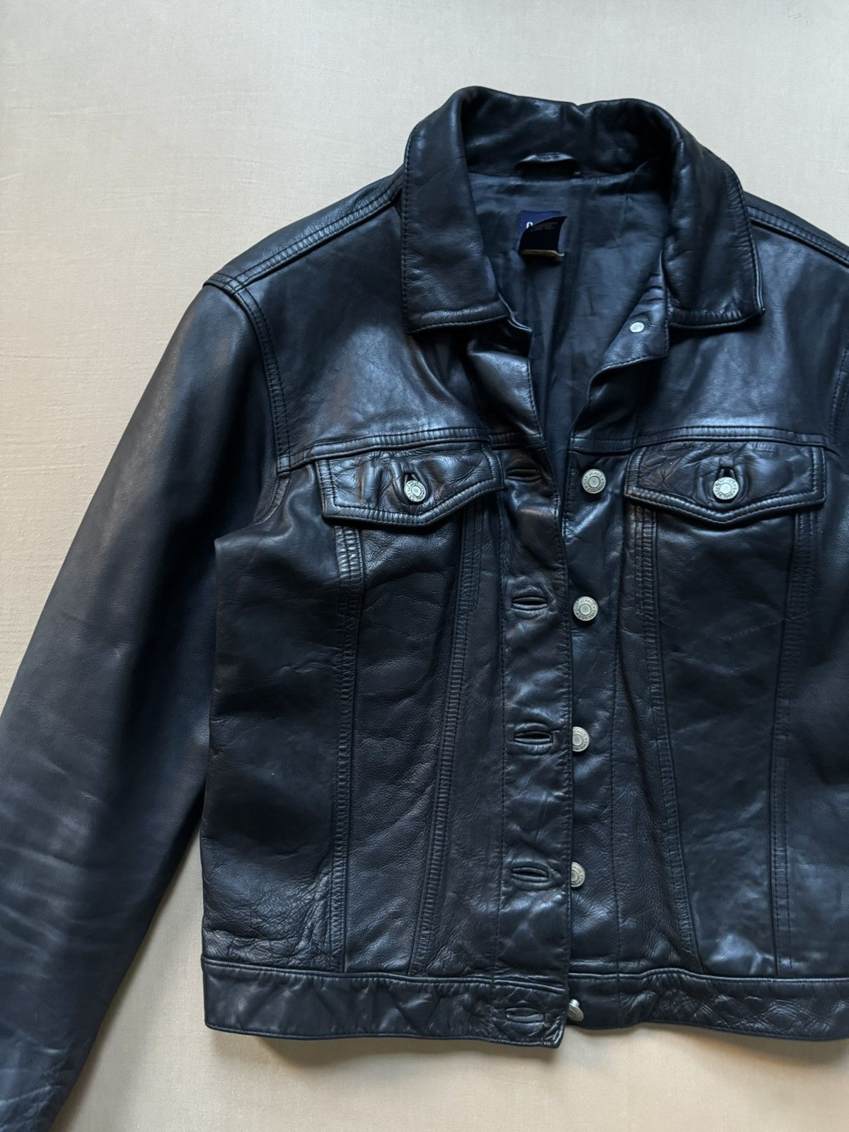 Gap Vintage Gap leather trucker jacket Size US S / EU 44-46 / 1 - 2 Thumbnail