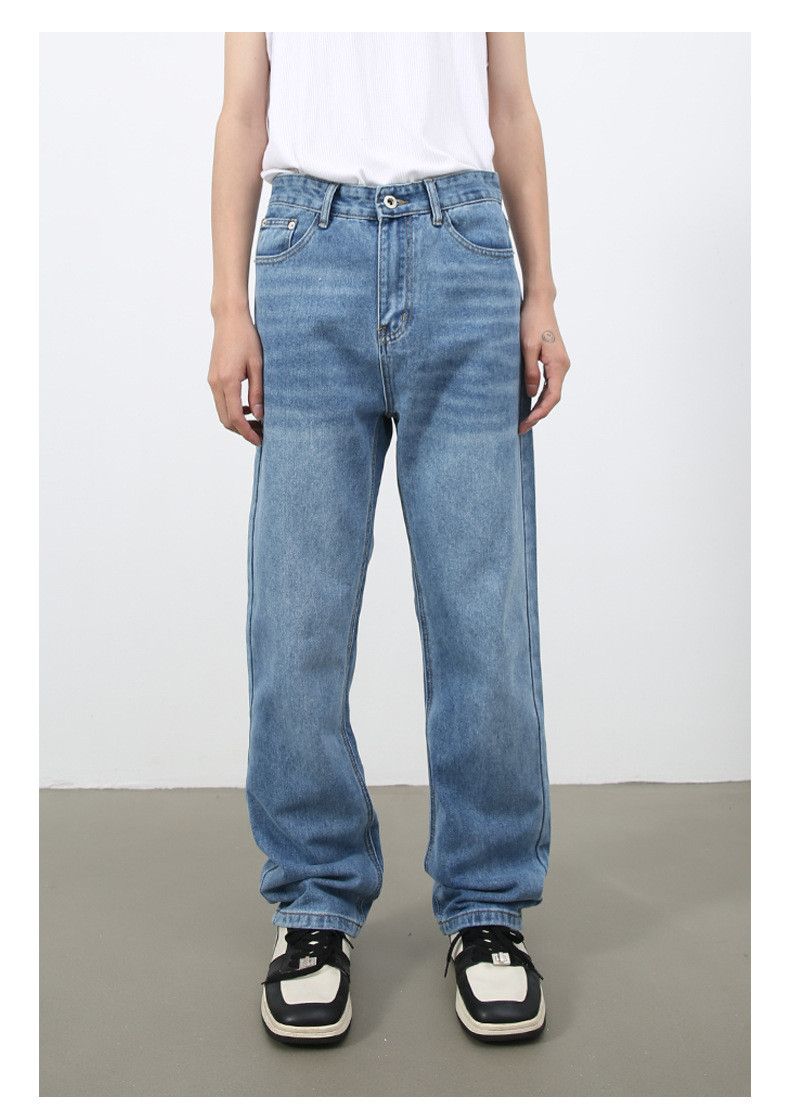 Japanese Brand × Jean Japanese retro straight washed jeans loose straight Size US 32 / EU 48 - 1 Thumbnail