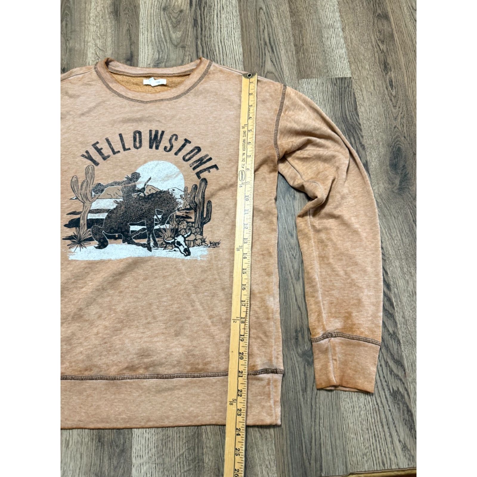 Vintage Maurices Sweater Shirt Womens XS Yellow White Black Yellowstone Print Pullover Long Sleeve Casual Fall Spring Summer Regular Size XS / US 0-2 / IT 36-38 - 7 Thumbnail