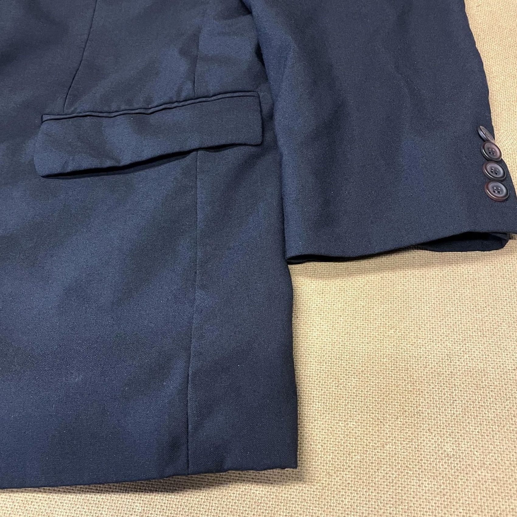 Chaps Chaps Ralph Lauren Blazer Mens 41R Navy Wool 2 Button Sport Coat Made in Canada Size 42R - 5 Thumbnail