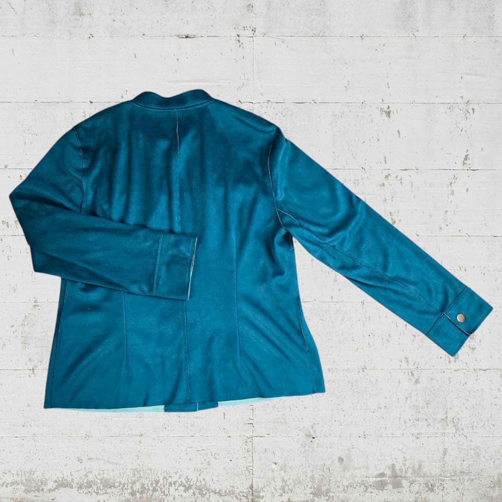 Chicos Chicos Teal Faux Suede Jacket Size Medium Size M / US 6-8 / IT 42-44 - 9 Thumbnail