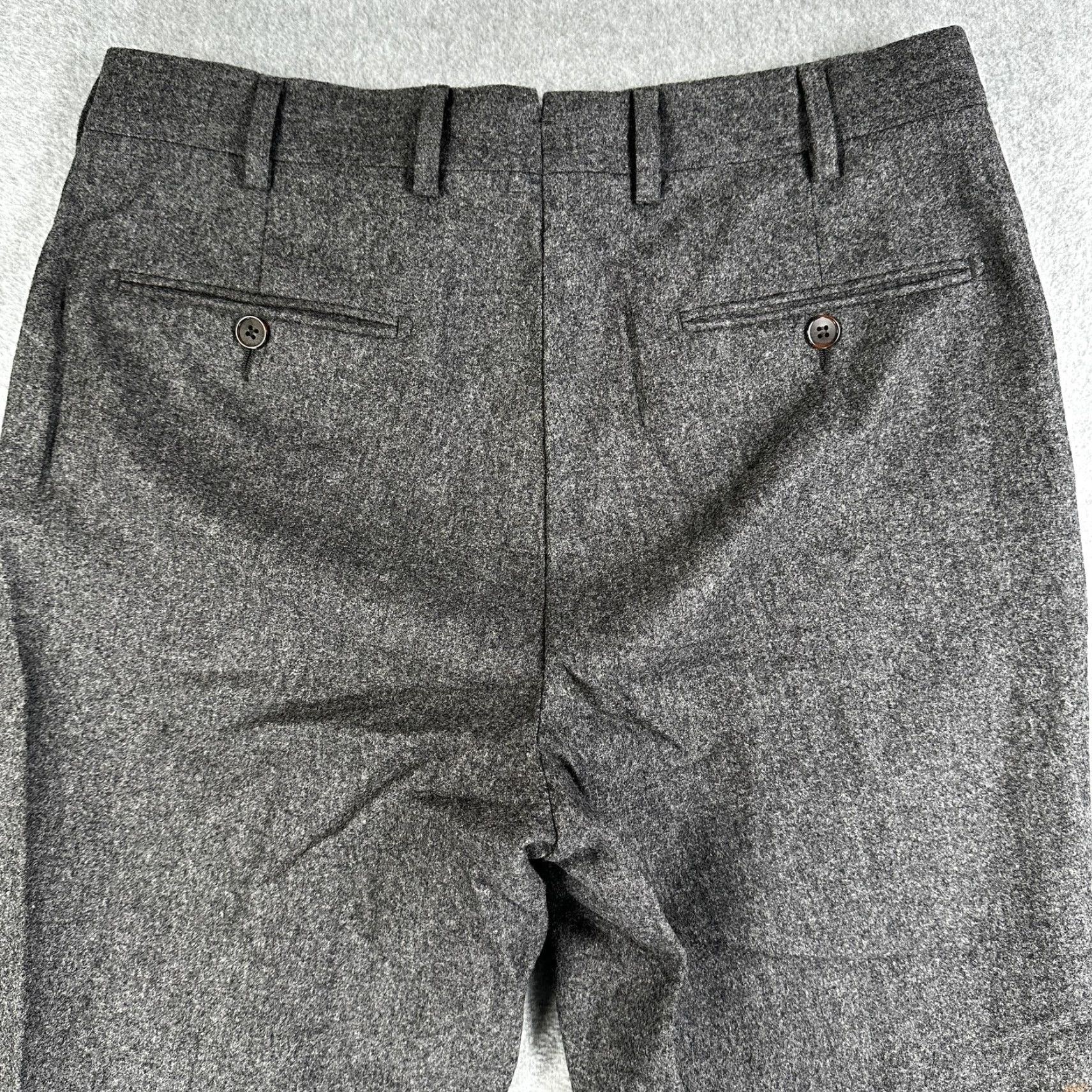 Suitsupply Suitsupply Soho Dress Pants Mens 38x30 Gray Flannel Wool Pleated Vitale Barberis Size 48R - 6 Thumbnail