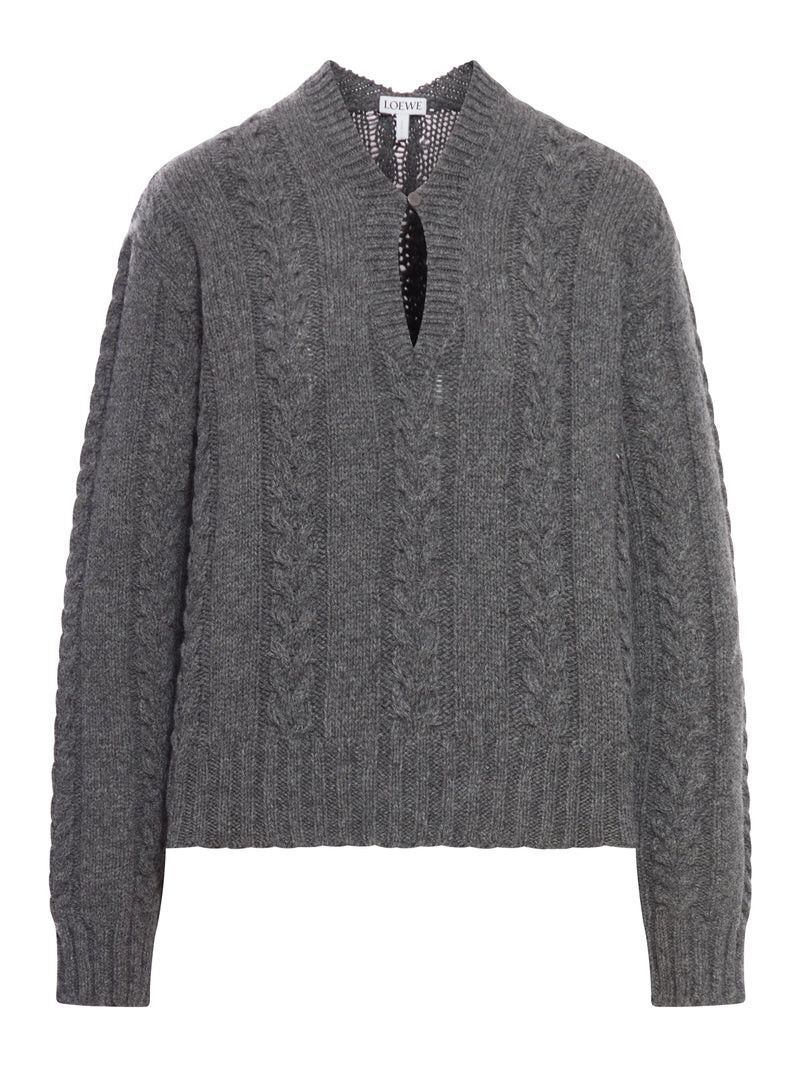 Loewe SWEATER IN TEXTURED MOULINÉ WOOL Size S / US 4 / IT 40 - 1 Thumbnail