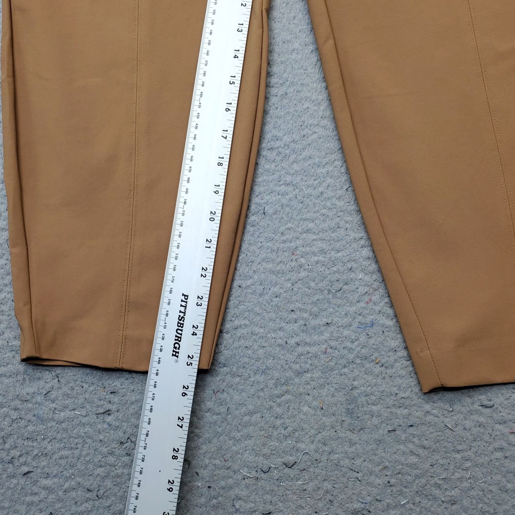 Vintage Lane Bryant Ankle Pants Womens 26 Tan Stretch Straight Leg Zipped Pocket Pull On Size 26" / US 2 / IT 38 - 4 Thumbnail