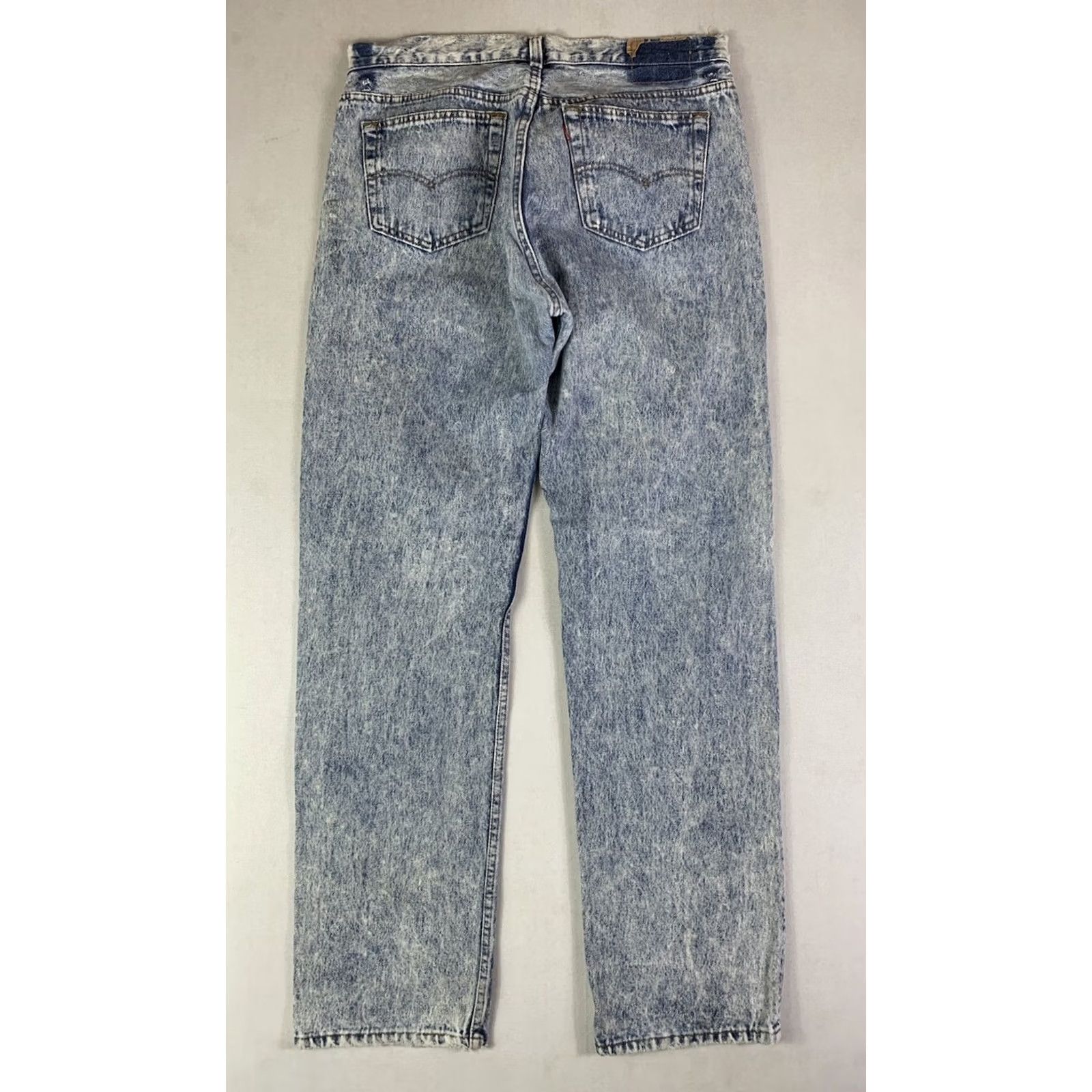 Levi's VINTAGE Levi's 501 Jeans Men 34x33 Blue 90s Made USA Acid Wash Distressed Classic Straight Jeans Mens Size US 34 / EU 50 - 2 Thumbnail