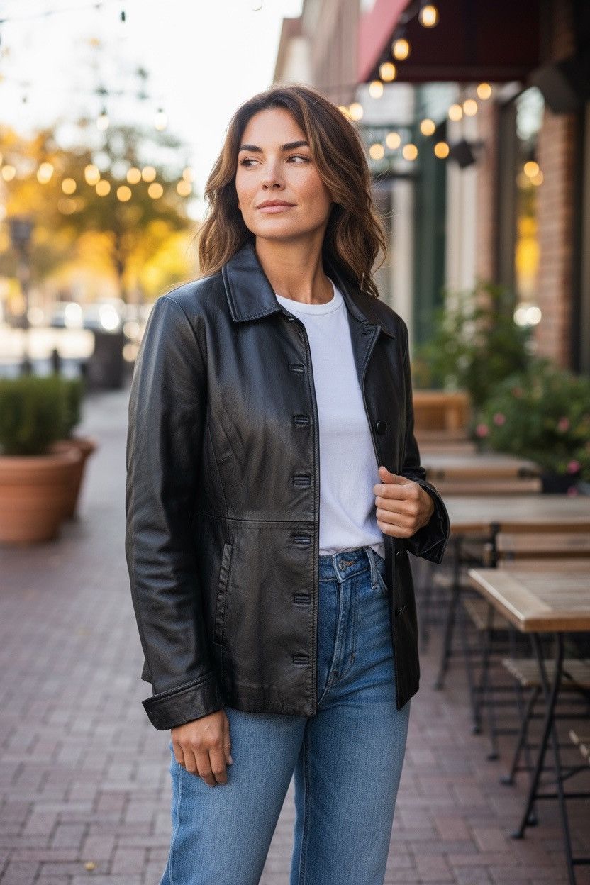 Danier Women’s Danier Black Italian Soft Leather Jacket Size M Size M / US 6-8 / IT 42-44 - 2 Thumbnail