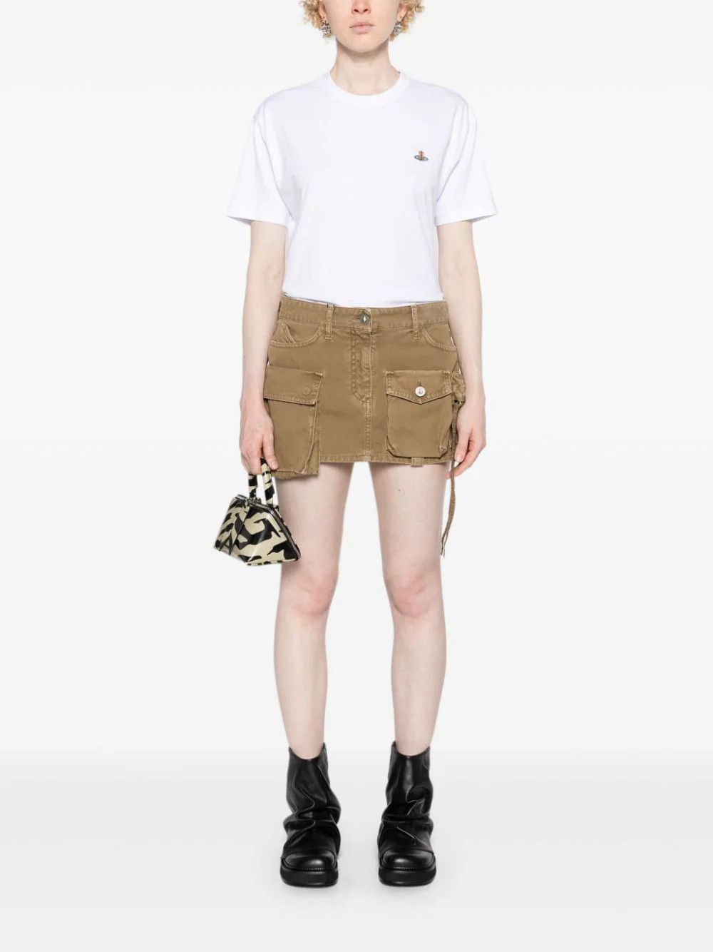 Vivienne Westwood o1s22i1n0924 Orb Logo Classic T-Shirt in White Size XL / US 12-14 / IT 48-50 - 2 Thumbnail
