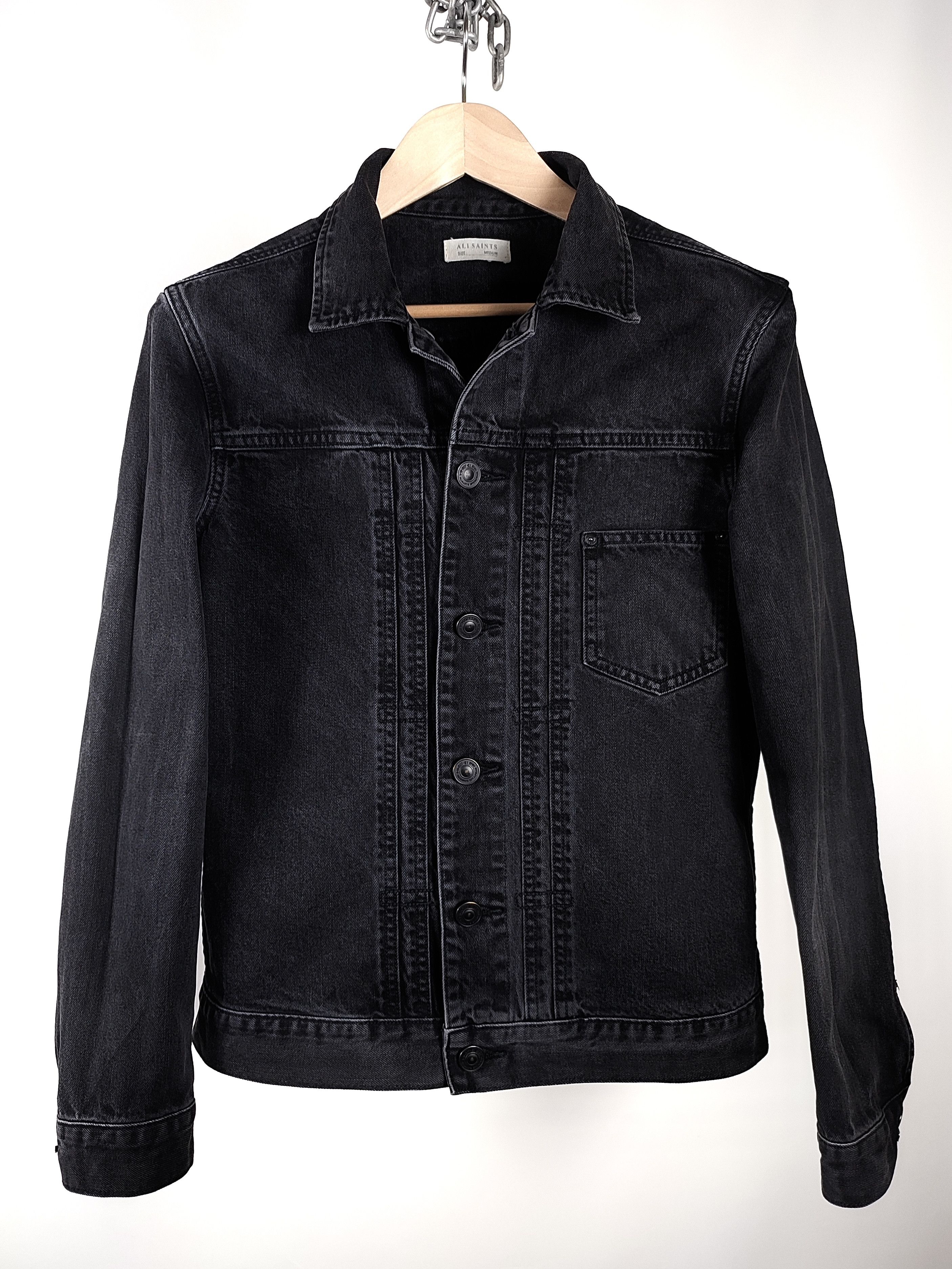 Allsaints Allsaints Baroda Black Denim Jacket Size US M / EU 48-50 / 2 - 7 Thumbnail