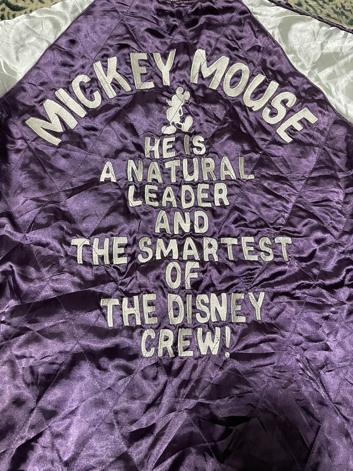 Disney × Mickey Mouse RARE‼️ Mickey mouse embroidery sukajan reversible jacket Size US L / EU 52-54 / 3 - 6 Thumbnail